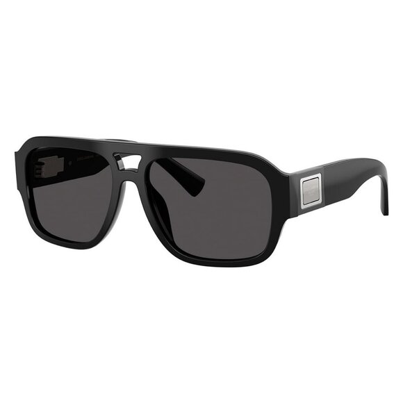 New Dolce & Gabbana Black Aviator DG4506 501/87 Sunglasses Women - Picture 1 of 6